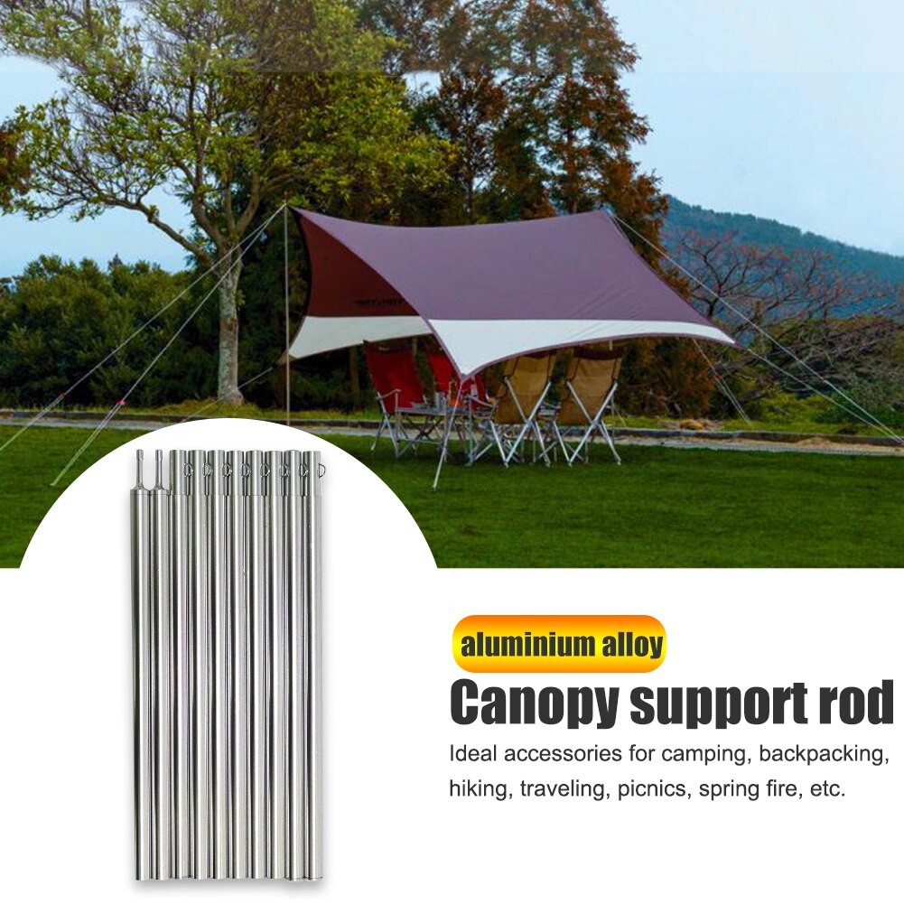 Cheap Goat Tents 10pcs Outdoor Camping Tent Awning Pole Aluminum Adjustable Canopy Support Rod Aluminum Alloy Support Rod Stick Tent Accessories   